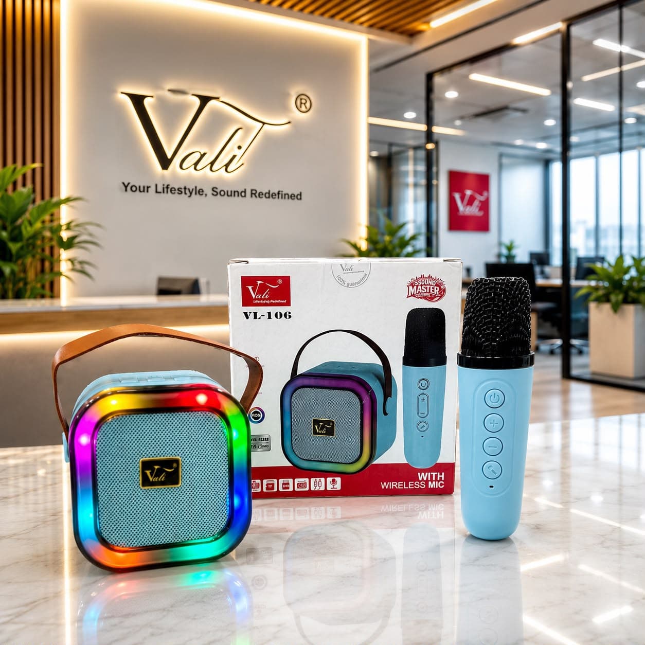 Vali VL-106 Sound Master Portable Wireless Speaker With Microphone
