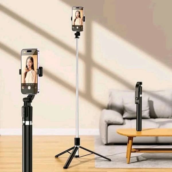 R1S-L Selfie Stick Tripod with LED Light & Bluetooth Remote image 6