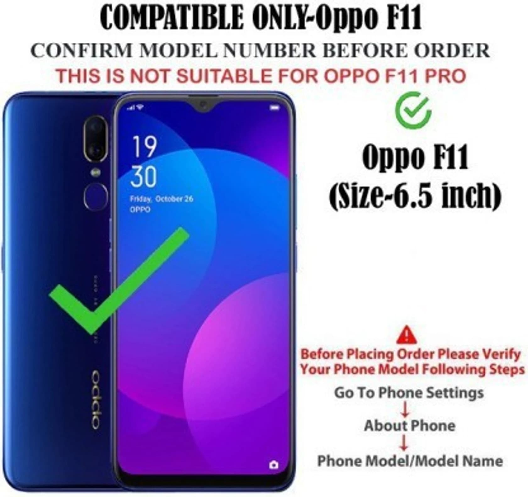 Aarov Flip Cover for OPPO F11 image 4