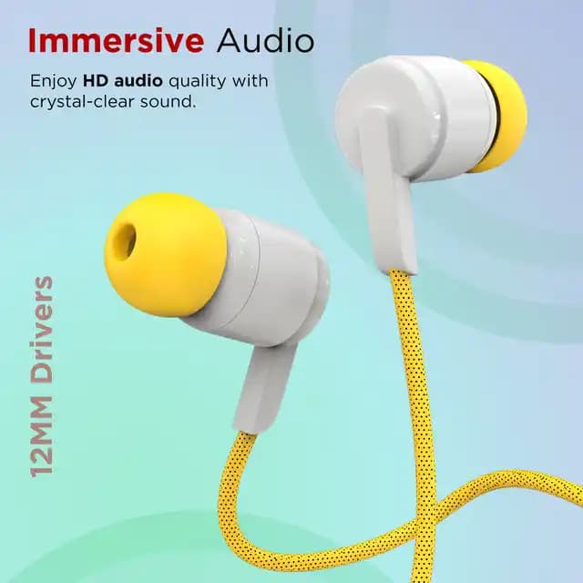 In ear wired earphones with a 3.5mm jack
