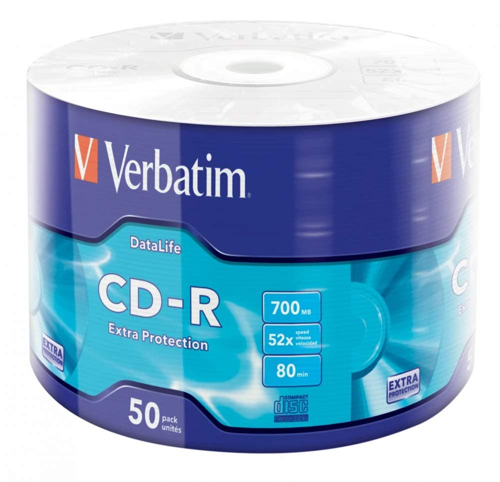 Verbatim CD R Blank Disc 52X 700MB Shrink image 2
