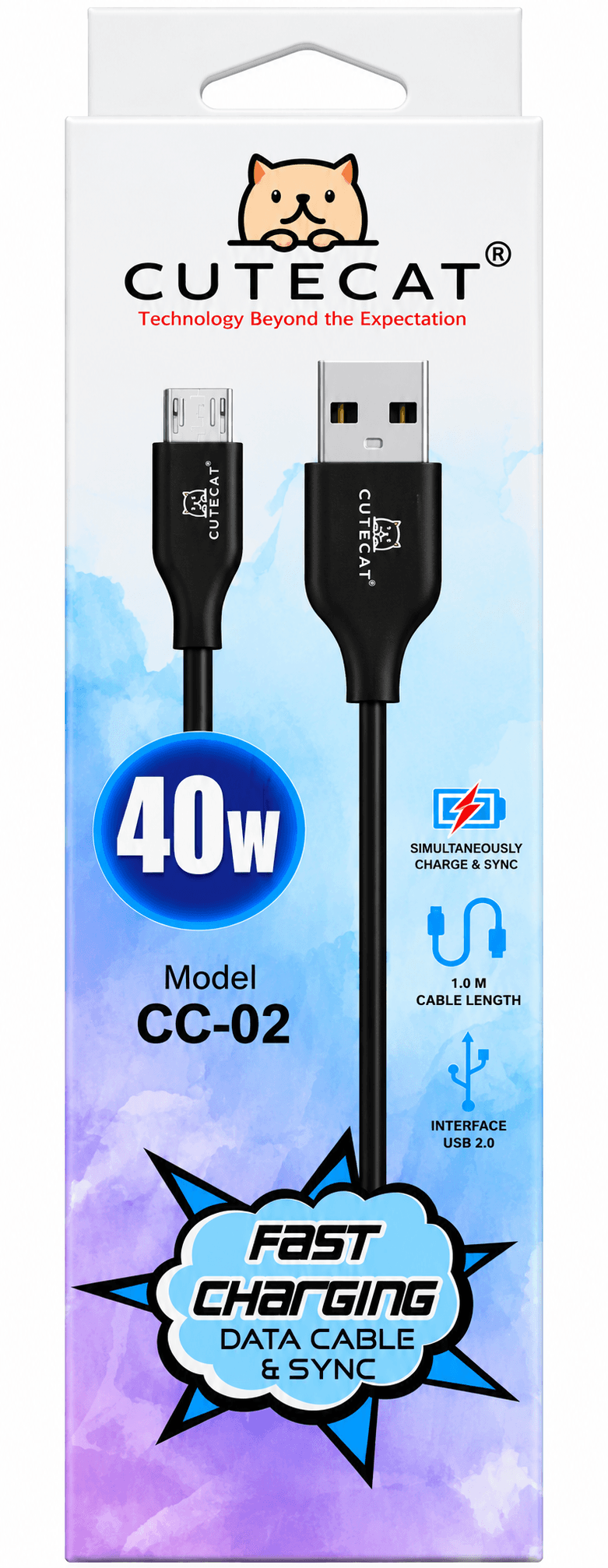 CUTECAT Fast Charging Data Cable & Sync V8