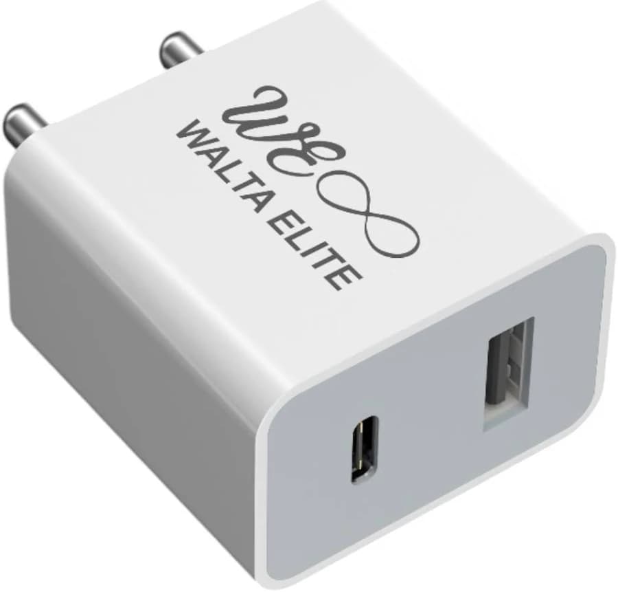 Walta Elite PB73 Gen Charger 45W Dual Type-C Port- White