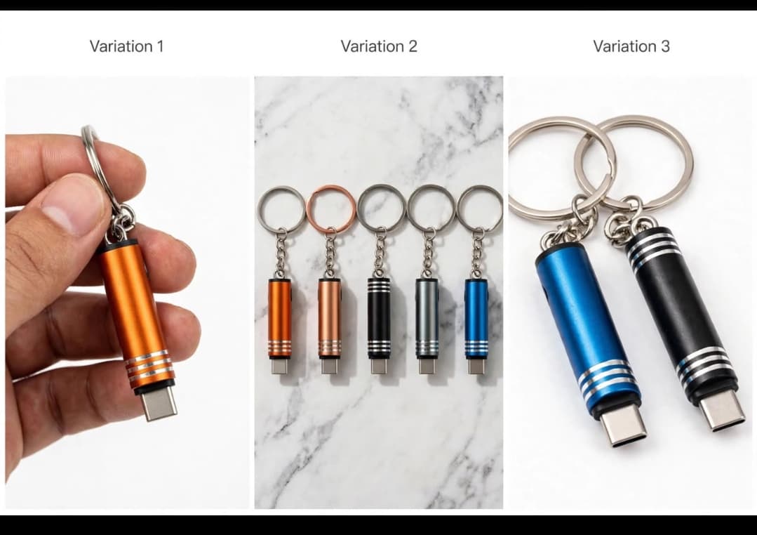 USB Type-C Mobile-Powered Electric Lighter Keychain