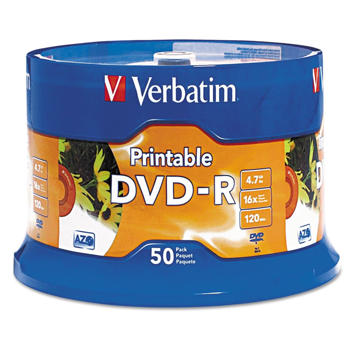Verbatim DVD R White 4.7GB 16X 50Pack Spindle