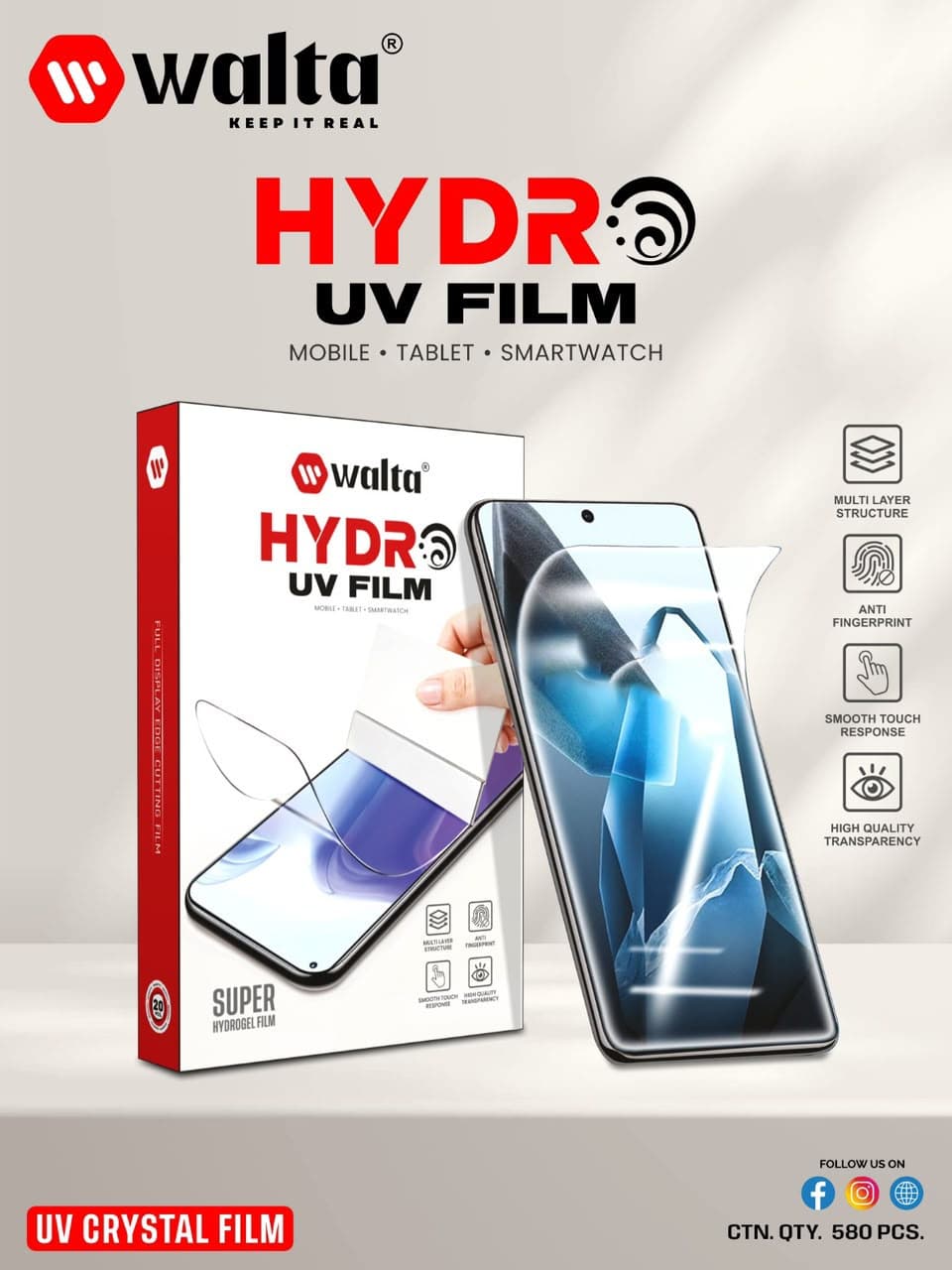 Walta HYDR UV Film / UV Crystal Film