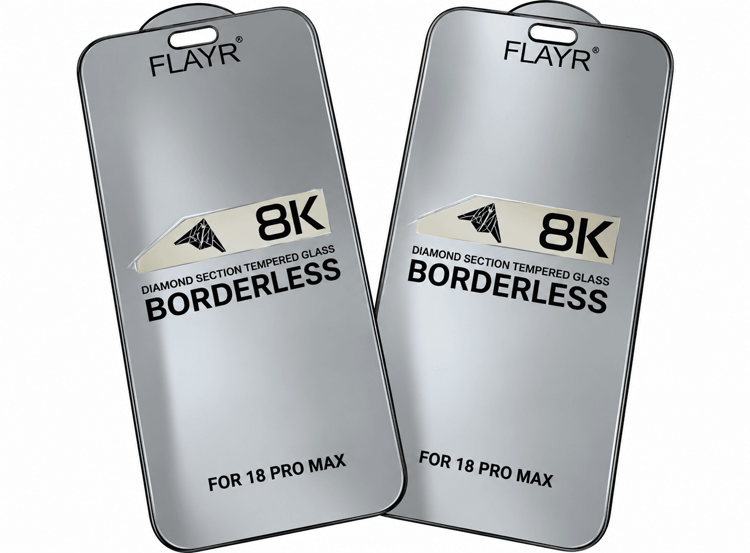 FLAYR 8K Borderless Diamond Section Tempered Glass Screen Protector
