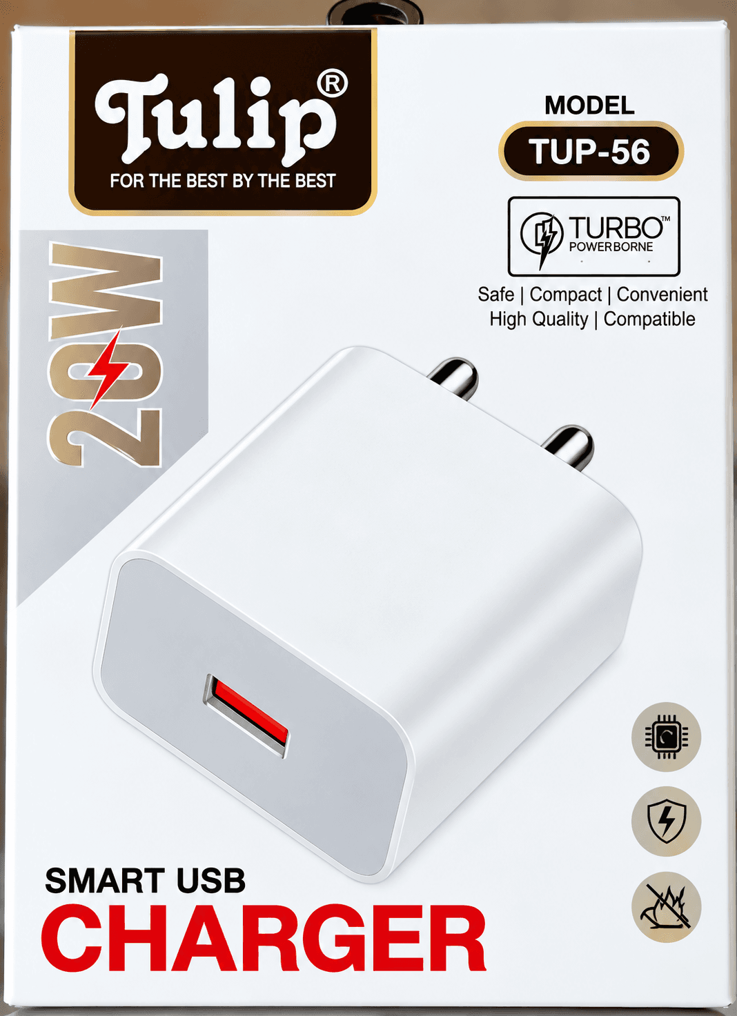 Tulip TUP-56 20W Smart USB Charger