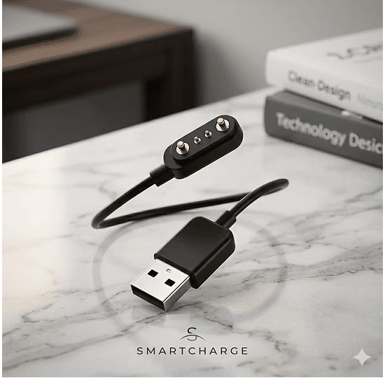 2-Pin Magnetic Smartwatch USB Charging Cable