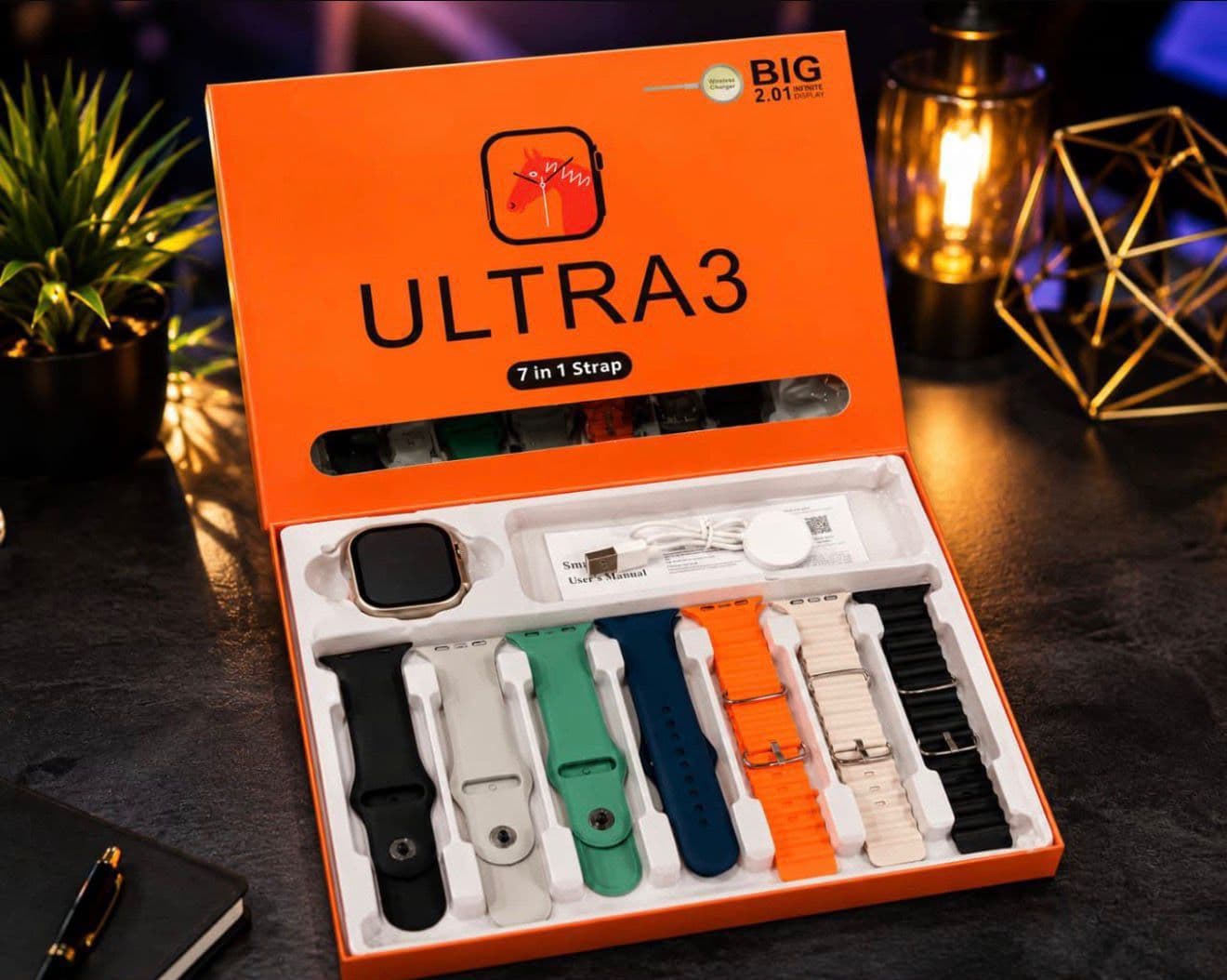 Ultra 3 Smartwatch 7 In 1 Strap Set