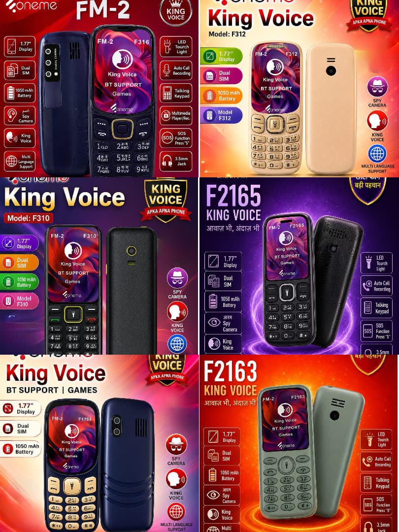 Foneme Keypad 1.8 Inch Display 1000 Mah Battery