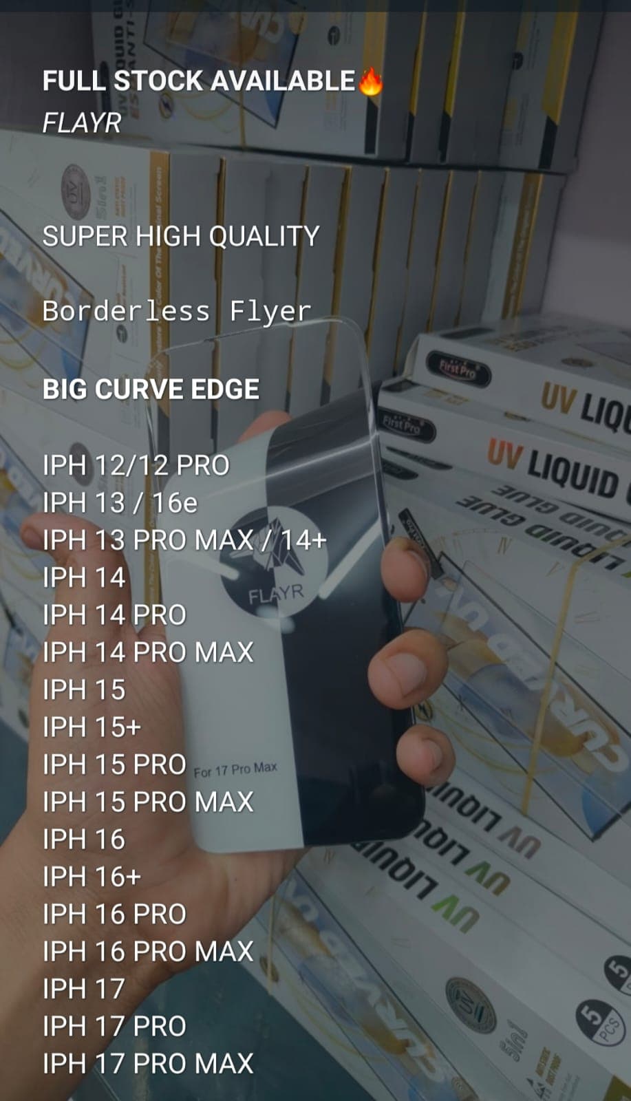 FLAYR Borderless Big Curve Edge Tempered Glass Screen Protector