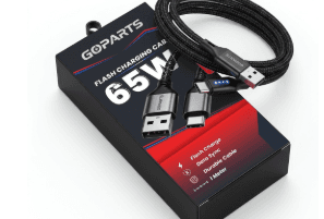 GOPARTS 65W to 120W Type C Braided Cable with LED 6A image 4