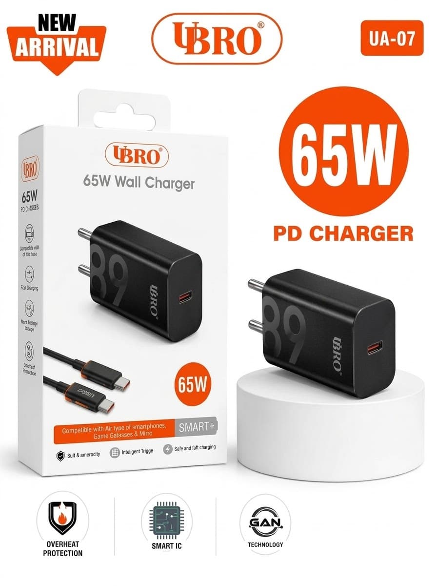 UBRO UA-07 65W GaN PD Wall Charger