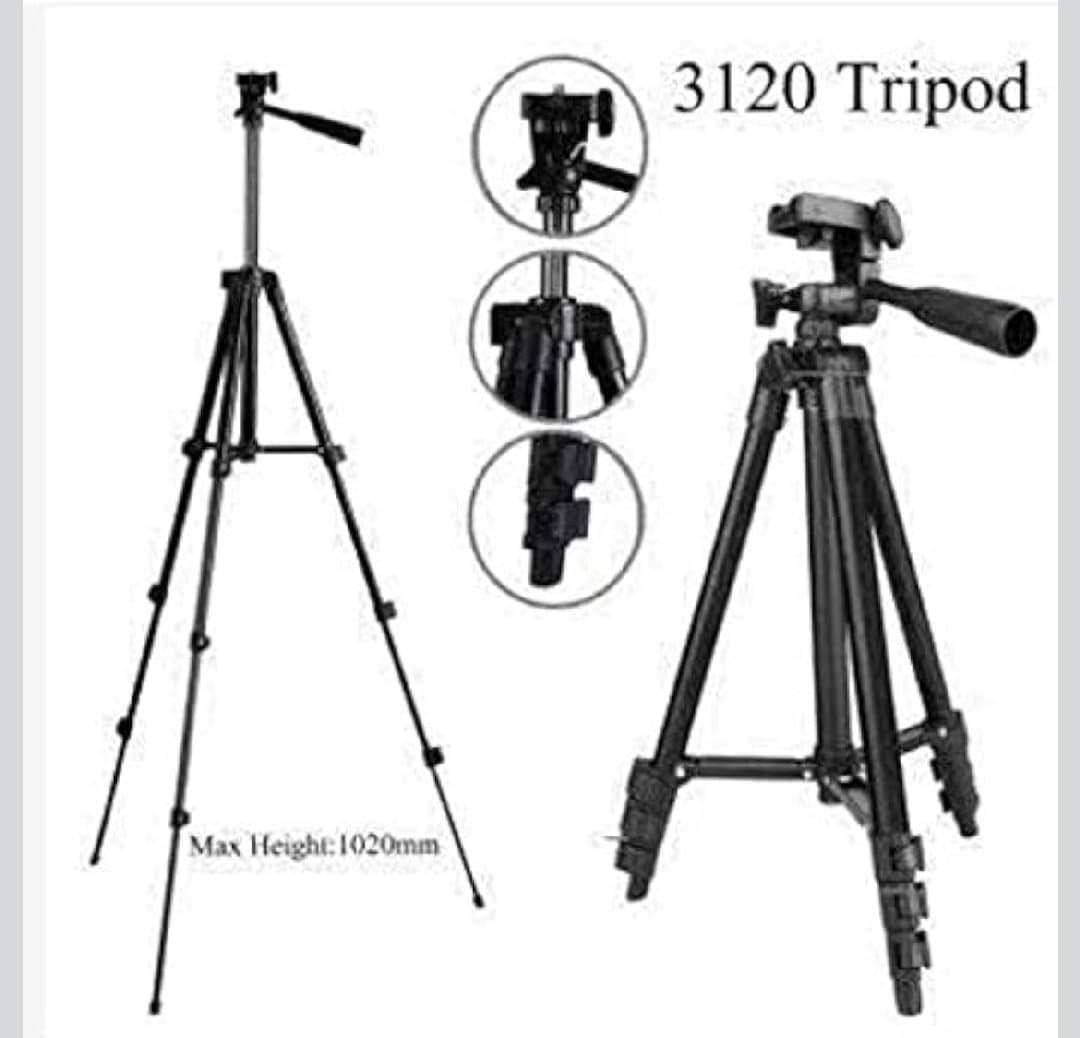 3120 Lightweight Adjustable Portable & Foldable Tripod Stand for Mobile Phone Holder image 3