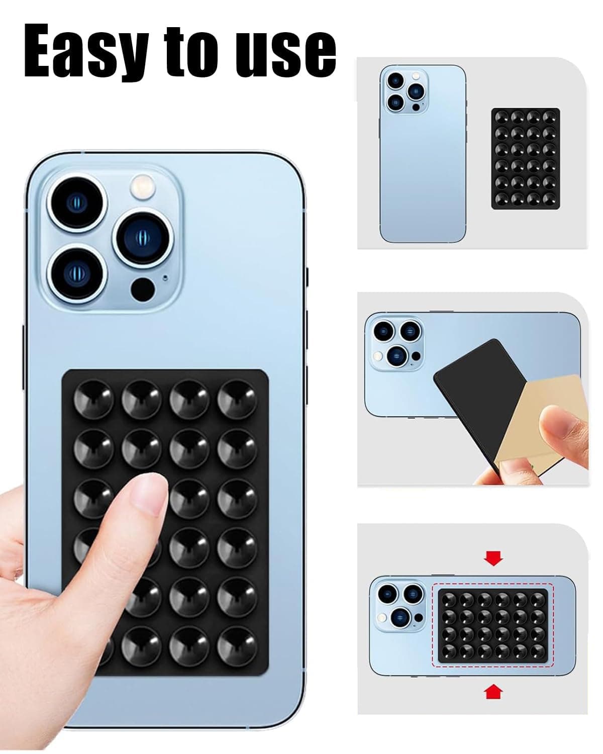 single sided silicone suction pads