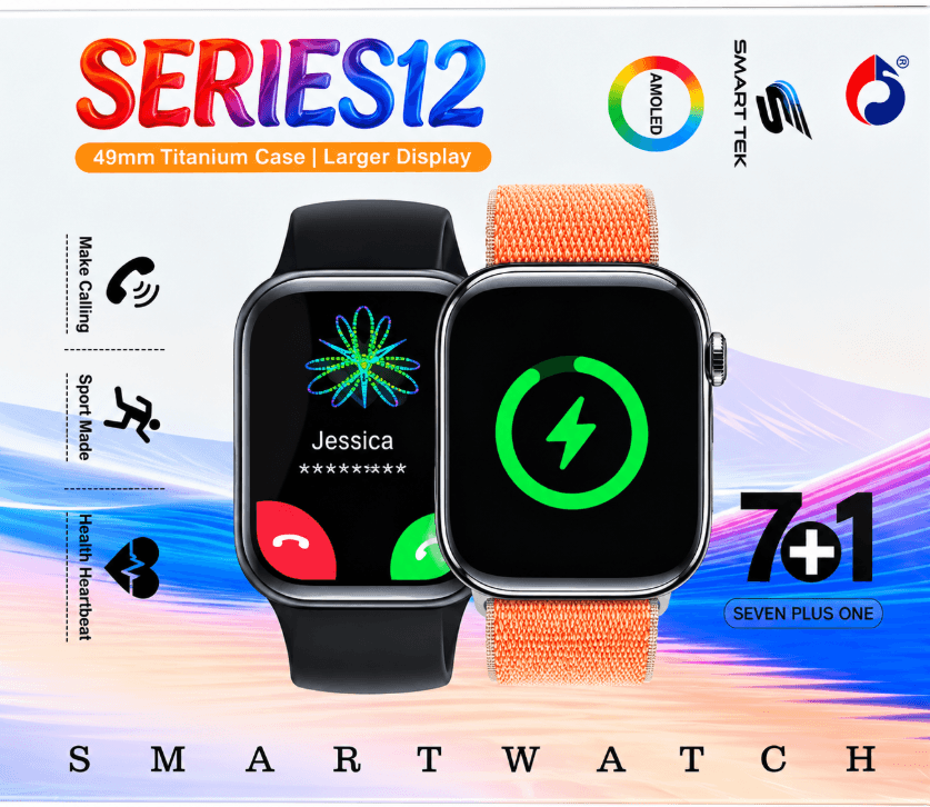 Smart Tek Series 12 (7+1 Seven Plus One Combo) Smart Watch