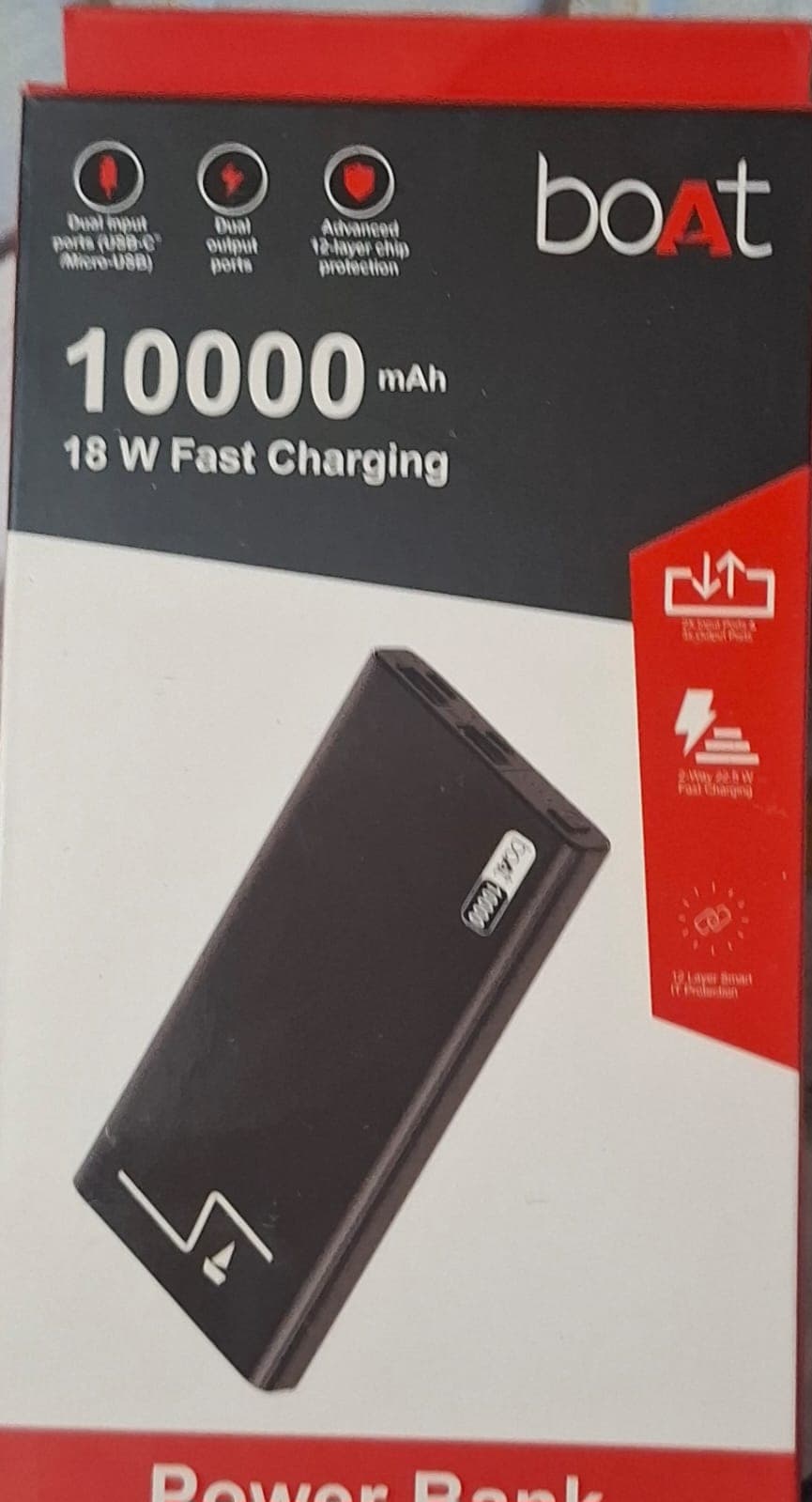 Boat Power Bank 10,000mah With 18w Fast Charging