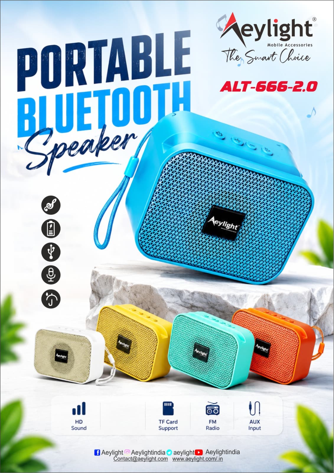 Eylight ALT-666-2.0 Portable Bluetooth Speaker