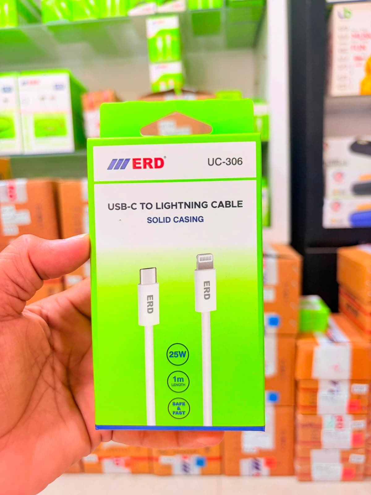 ERD UC-306 USB-C To Lightning Solid Casing Data Cable