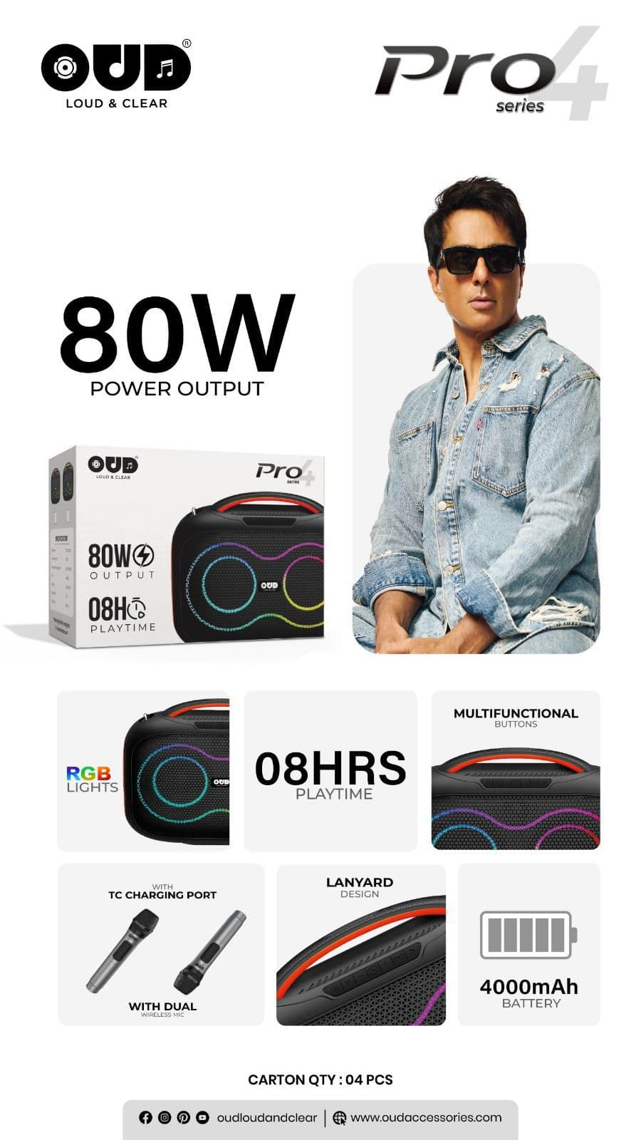 OUD Pro 4 Series Bluetooth Speaker
