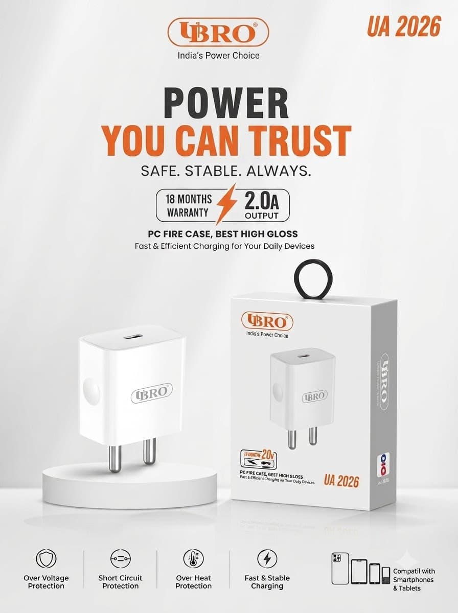 UBRO UA 2026 Mobile Charger Adapter