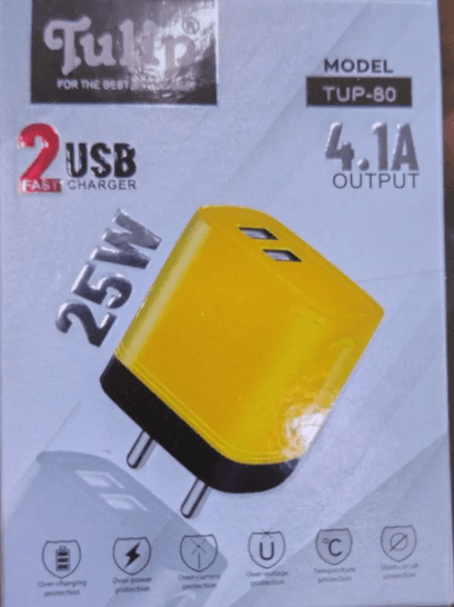 Tulip TUP-80 2 USB Fast Charger