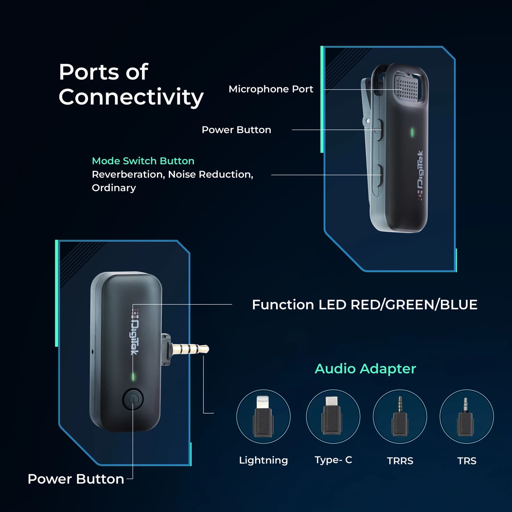Digitek DWM 106 2in1 Wireless Microphone System image 4