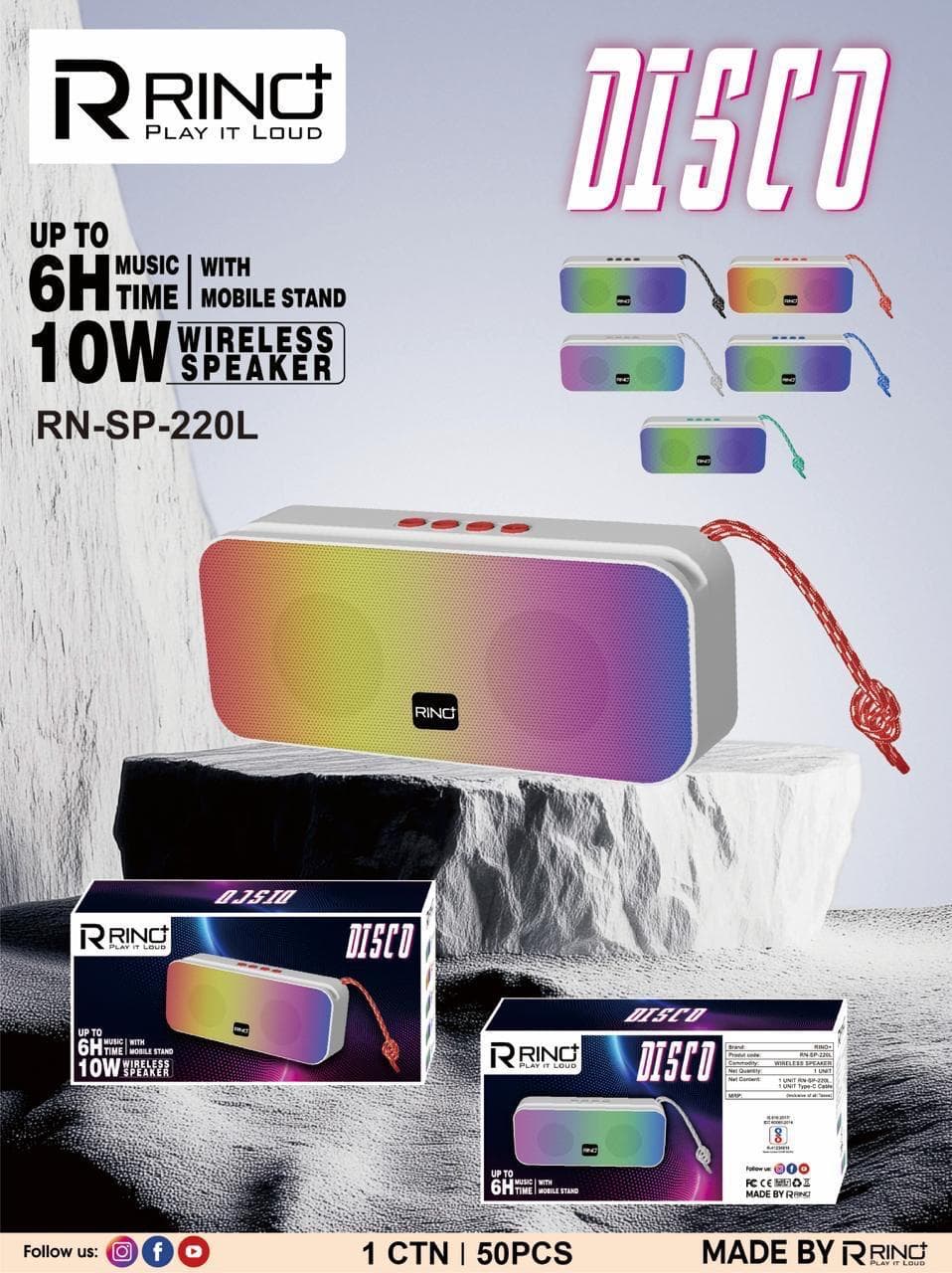 Rino Disco RN-SP-220L Wireless Speaker