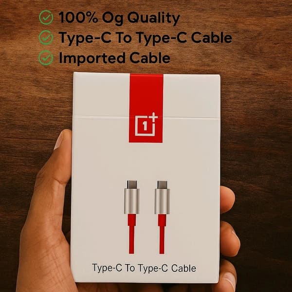 OnePlus Type-C to Type-C Warp Charge Supported Fast Charging Cable