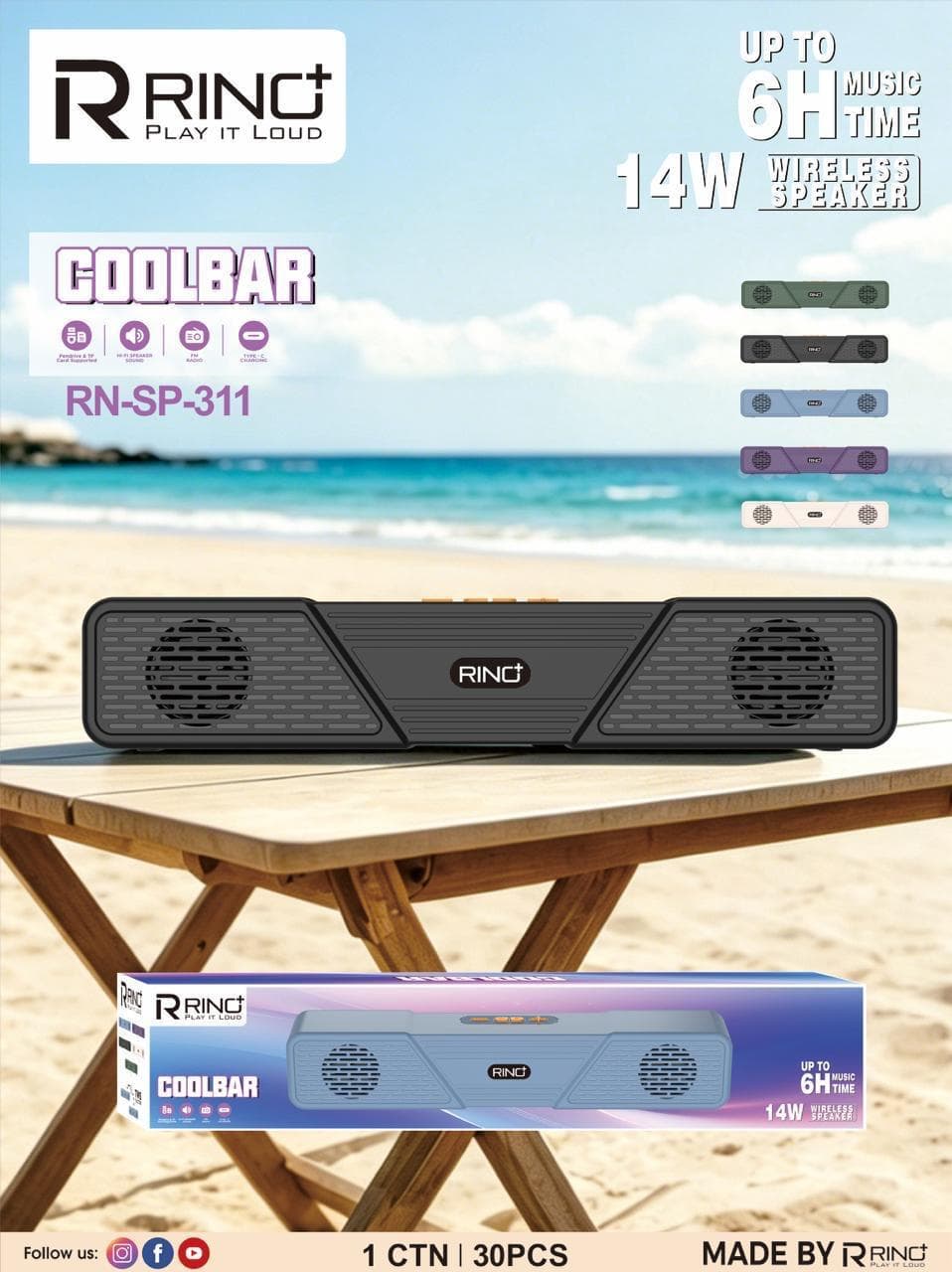 RING+ Coolbar RN-SP-311 Wireless Speaker