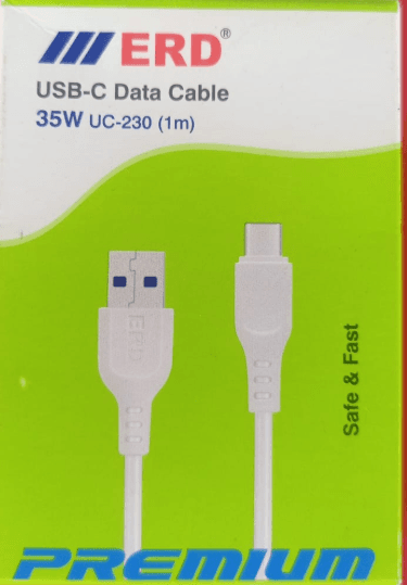 ERD UC-230 USB-C Data Cable 35W, 1 Meter