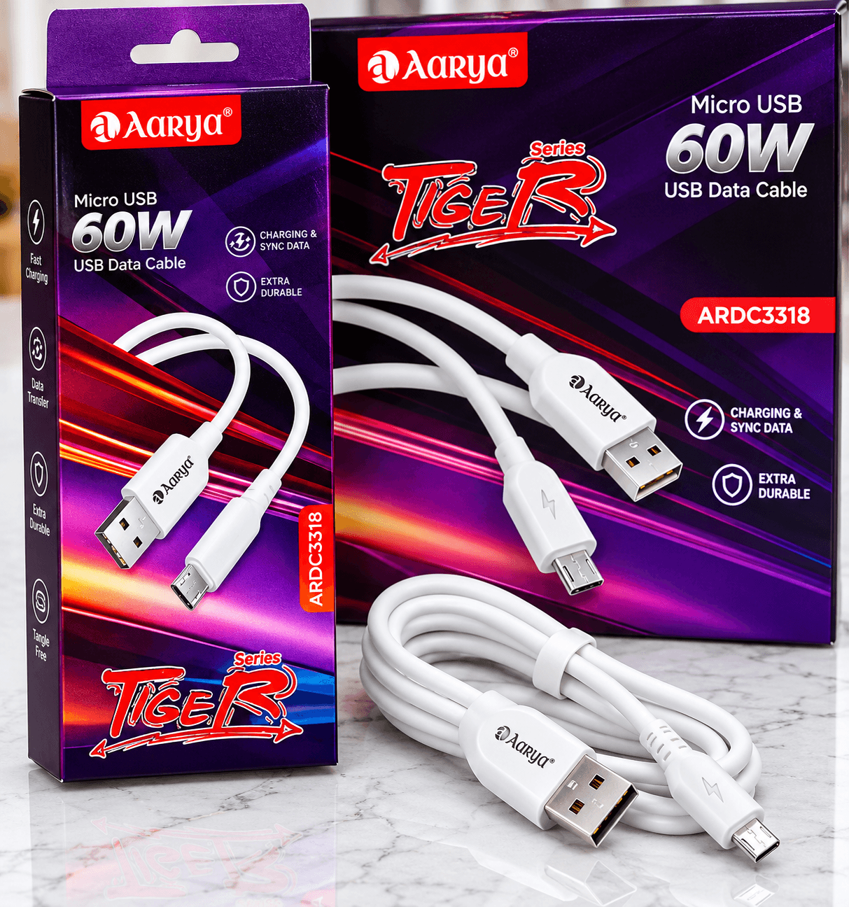 Tiger Series 60W Micro USB Data Cable