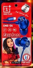 One Plus ONE-06 Wired Stereo Earphone – Sapphire