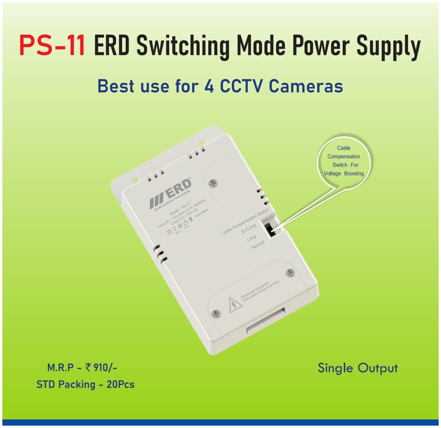 ERD PS-11 12V/4A CCTV SMPS Power Supply