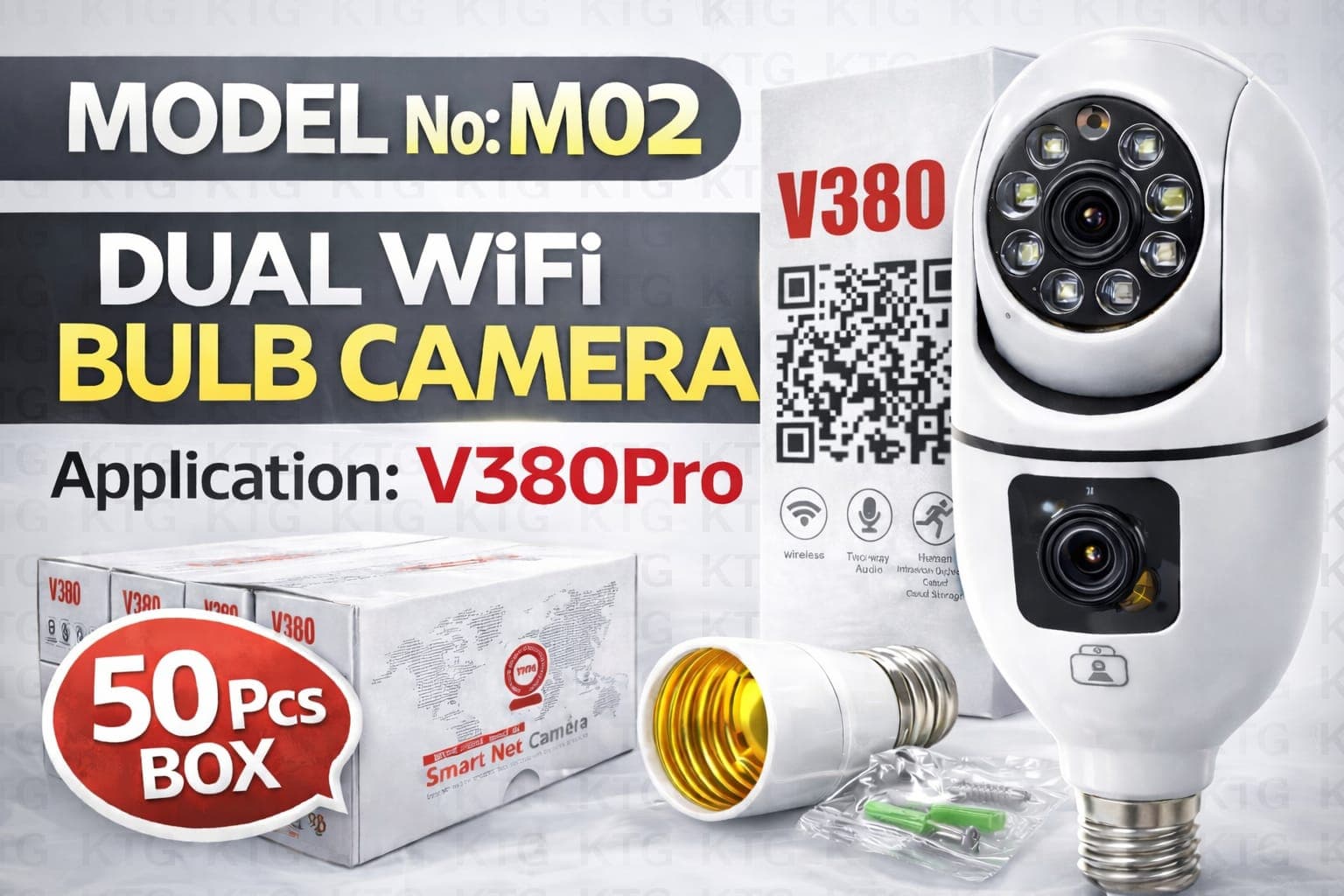 Model M02 Dual WIFI Bulb Camera image 2