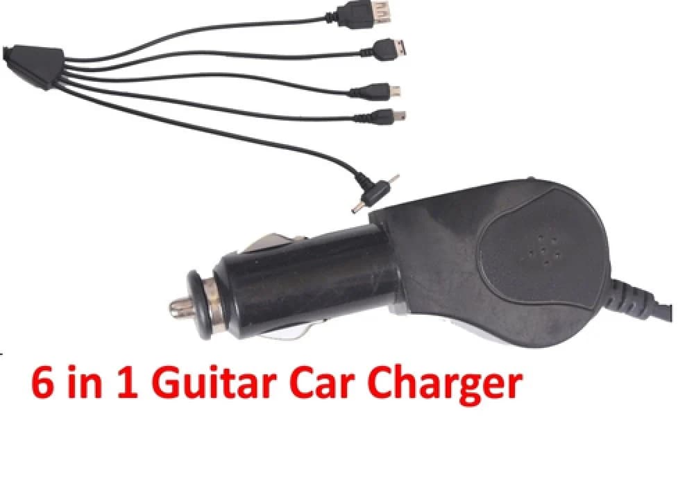 Guitar 6 In 1 Car Mobile Charger