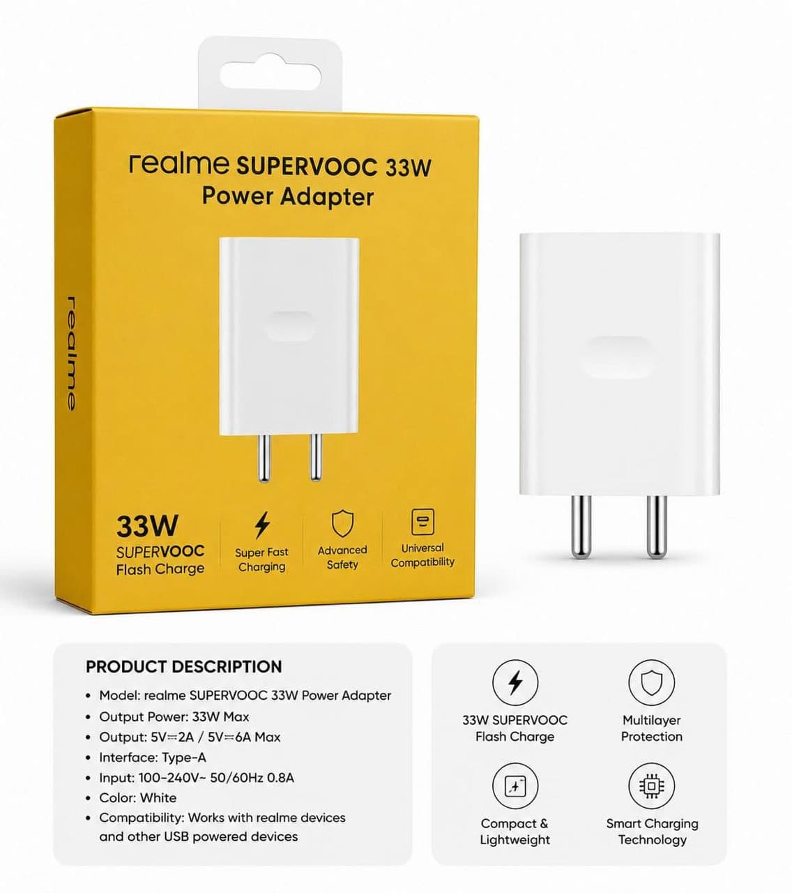 Realme SUPERVOOC 33W Power Adapter