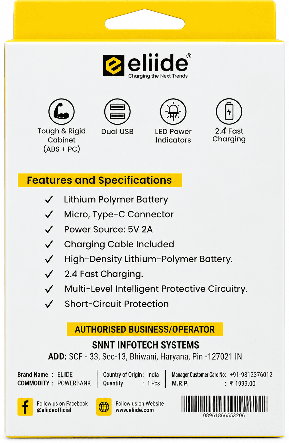 Eliide Konnect 20K 20000mAh Power Bank