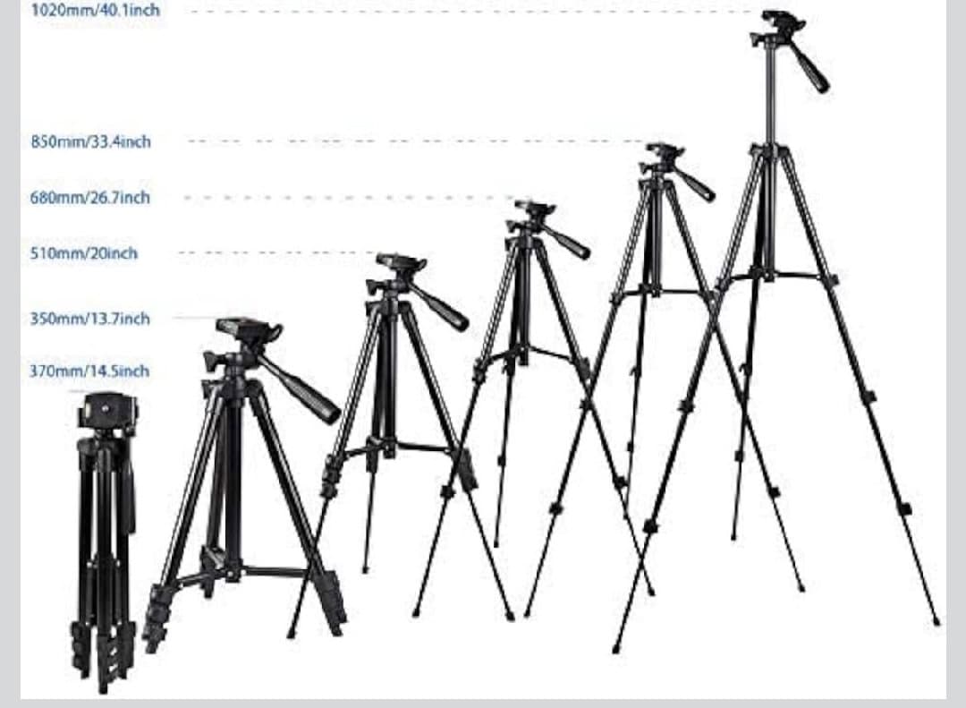 3120 Lightweight Adjustable Portable & Foldable Tripod Stand for Mobile Phone Holder image 2