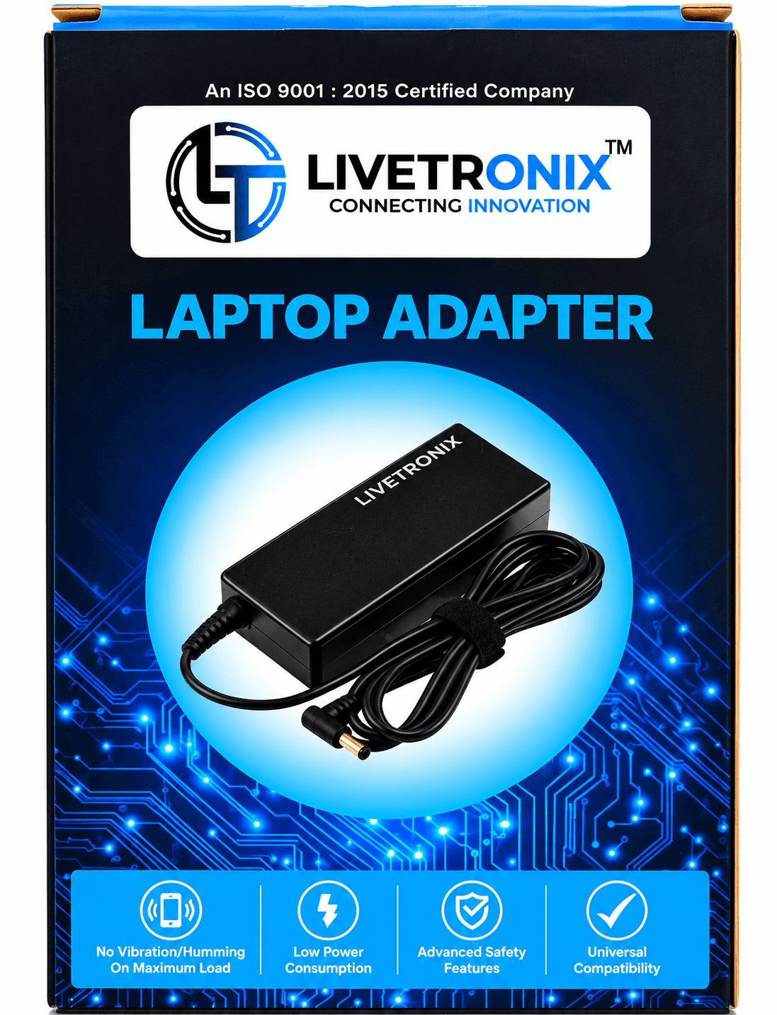 LIVETRONIX LAPTOP ADAPTOR HP BLUE PIN image 2