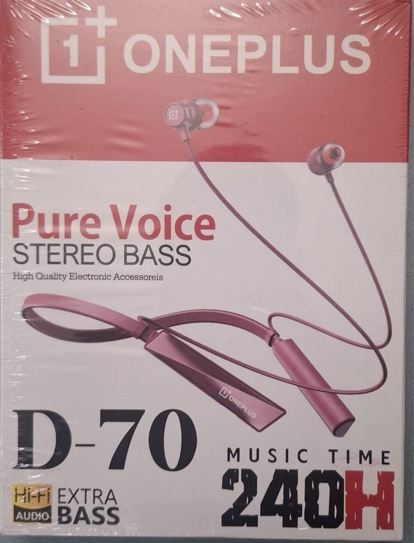 One Plus Pure Voice Stereo Bass D-70 Wireless Neckband