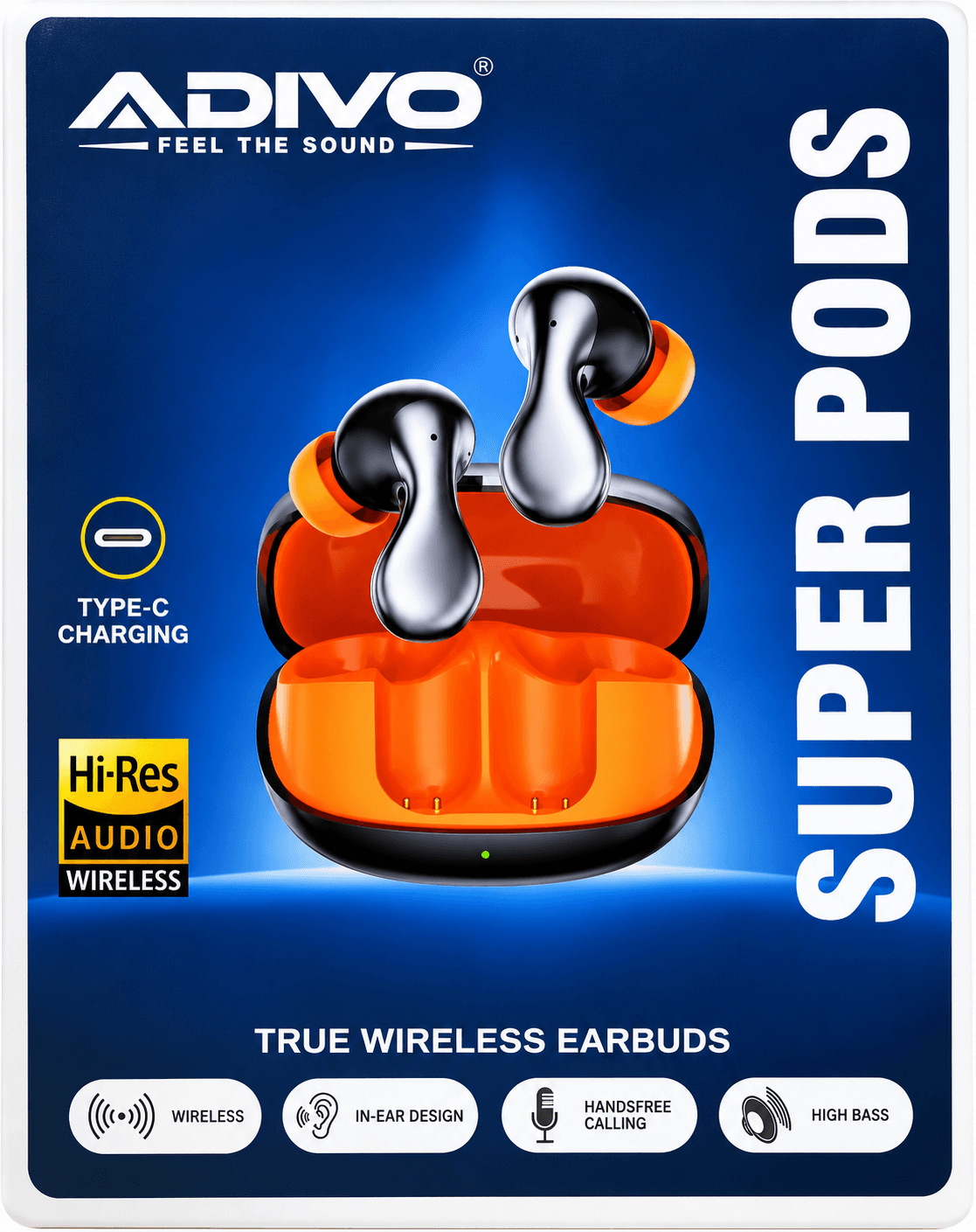 ADIVO Super Pods True Wireless Earbuds