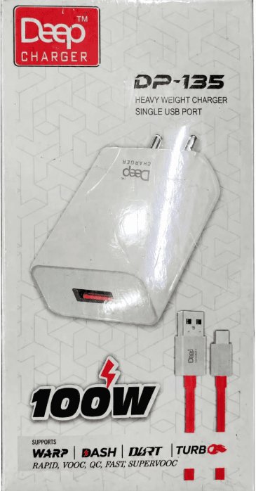 Deep DP-135 100W Heavy Weight Fast Charger With Type-C Cable