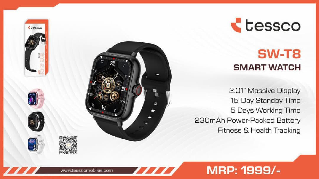 TESSCO SW-T8 SMART WATCH PREMIUM QUALITY image 1