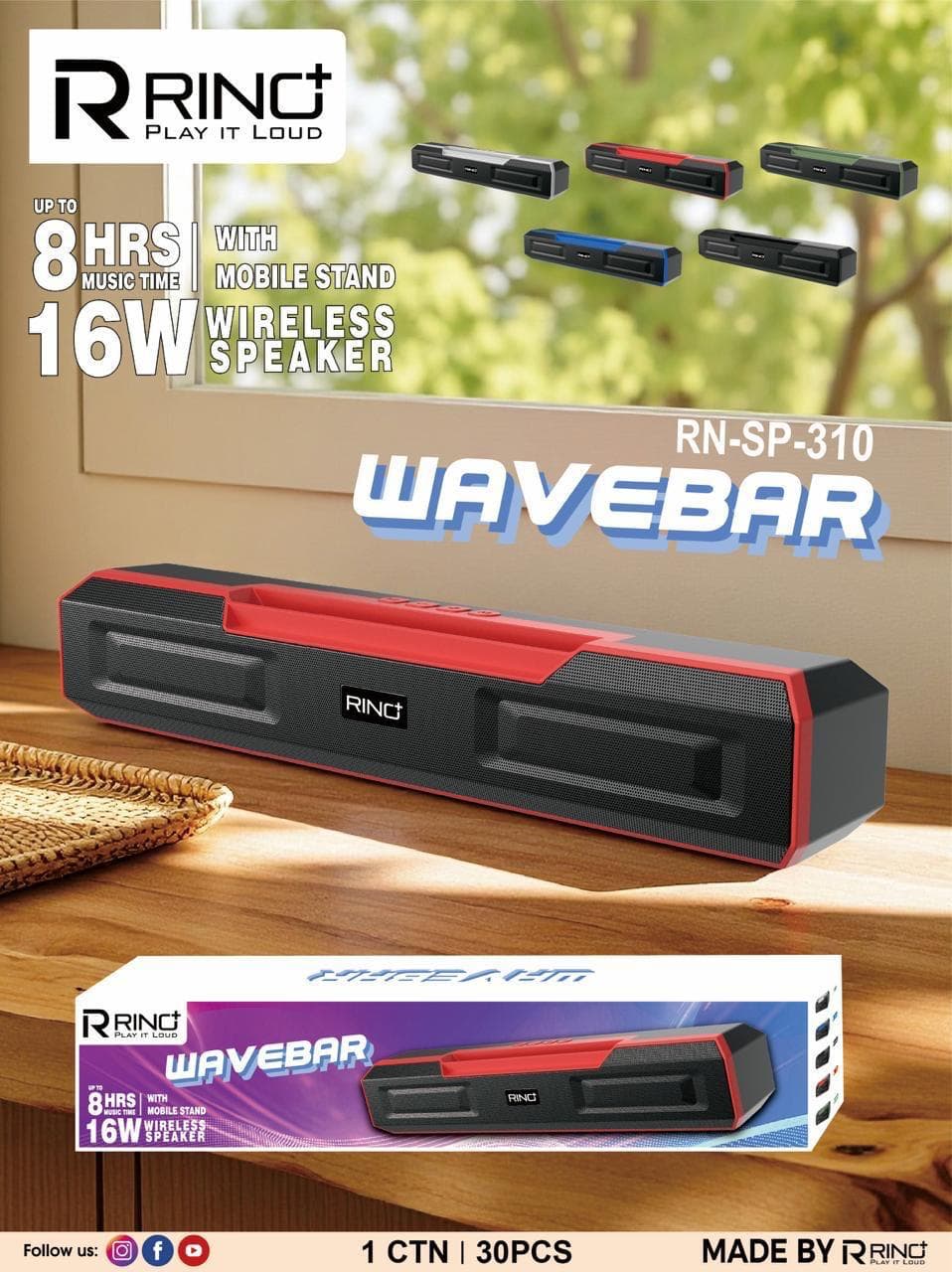 Rino Wavebar RN-SP-310 Wireless Speaker