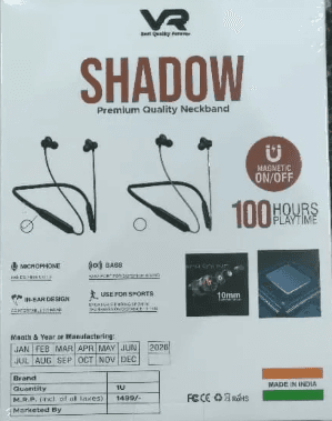 VR Shadow Premium Quality Bluetooth Neckband image 2