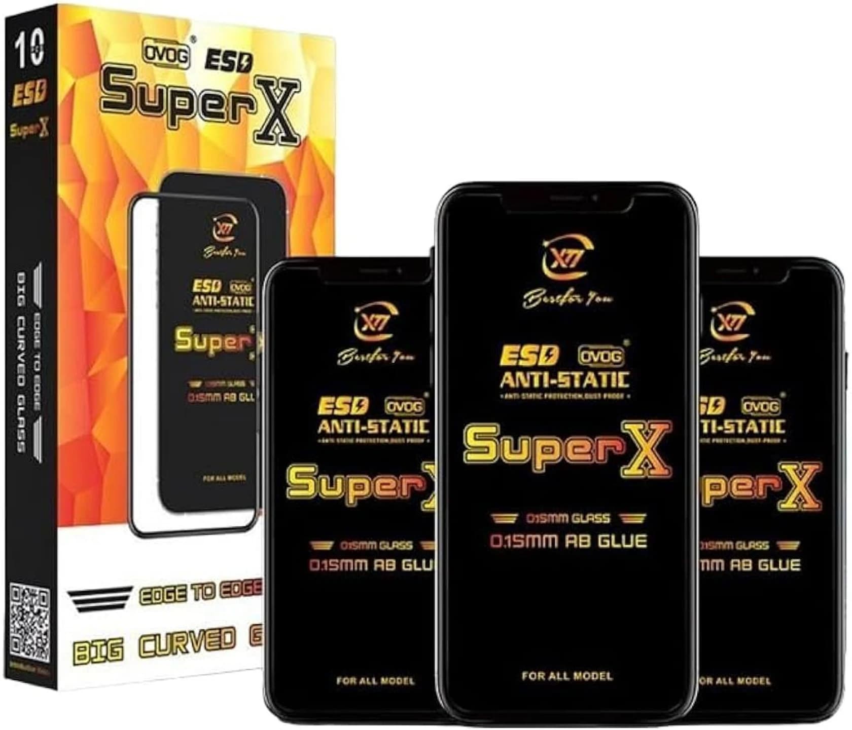 OVOG Super X ESD Anti Static Big Curved Tempered Glass