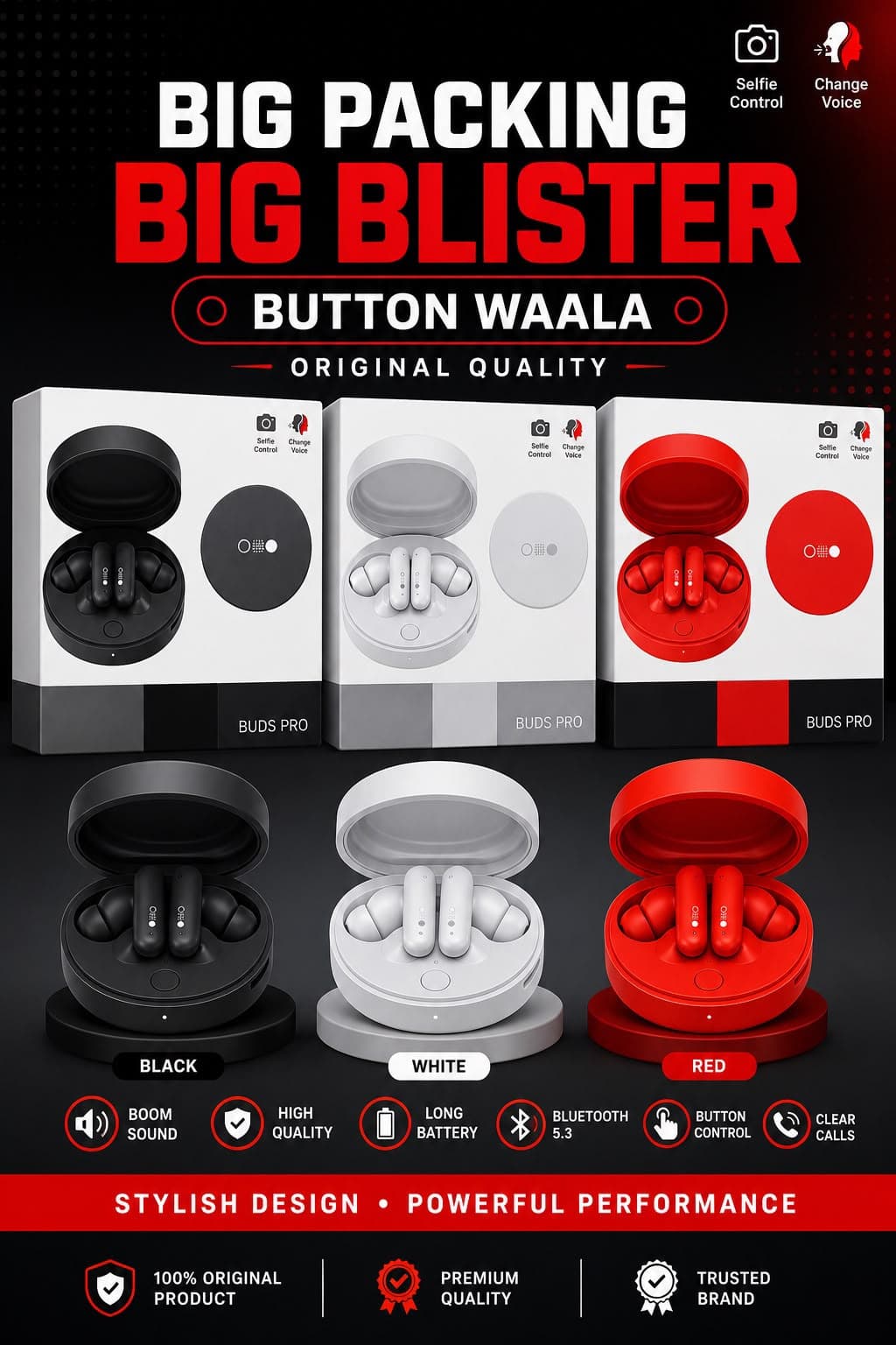 Buds Pro TWS Wireless Bluetooth Earbuds