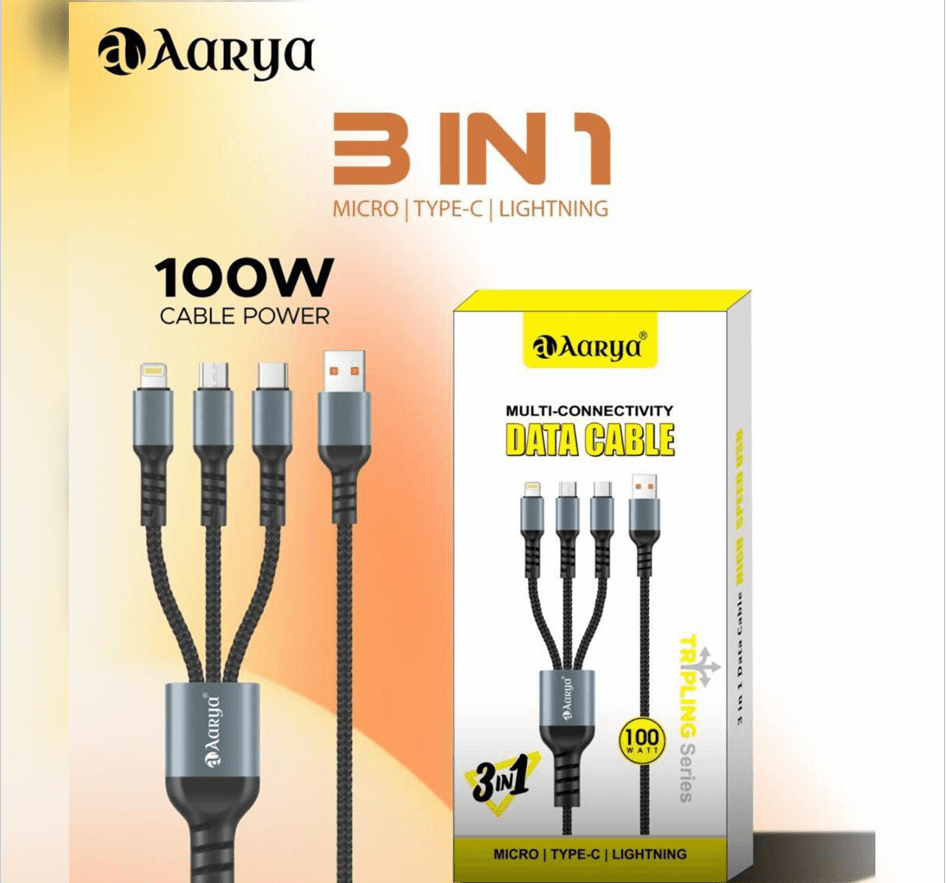 Tripling Series 3-in-1 Multi-Connectivity Data Cable
